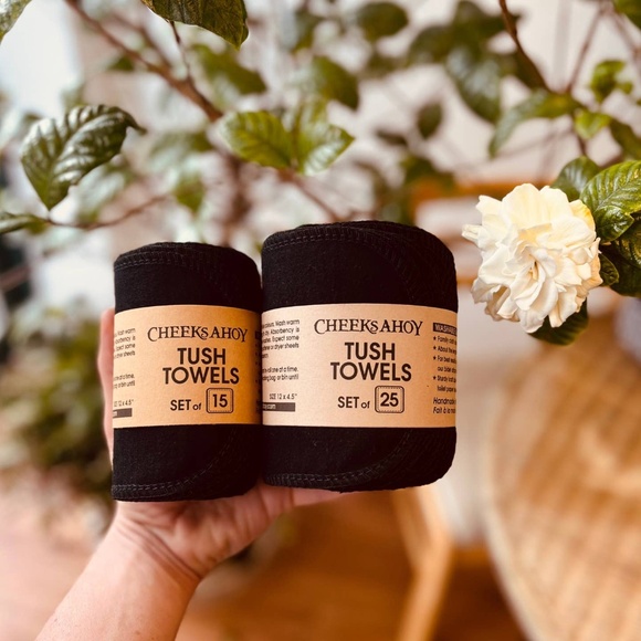 (NWT) Cheeks Ahoy Tush Towels • Reusable Toilet Tissue (15 count pack) - Picture 6 of 6